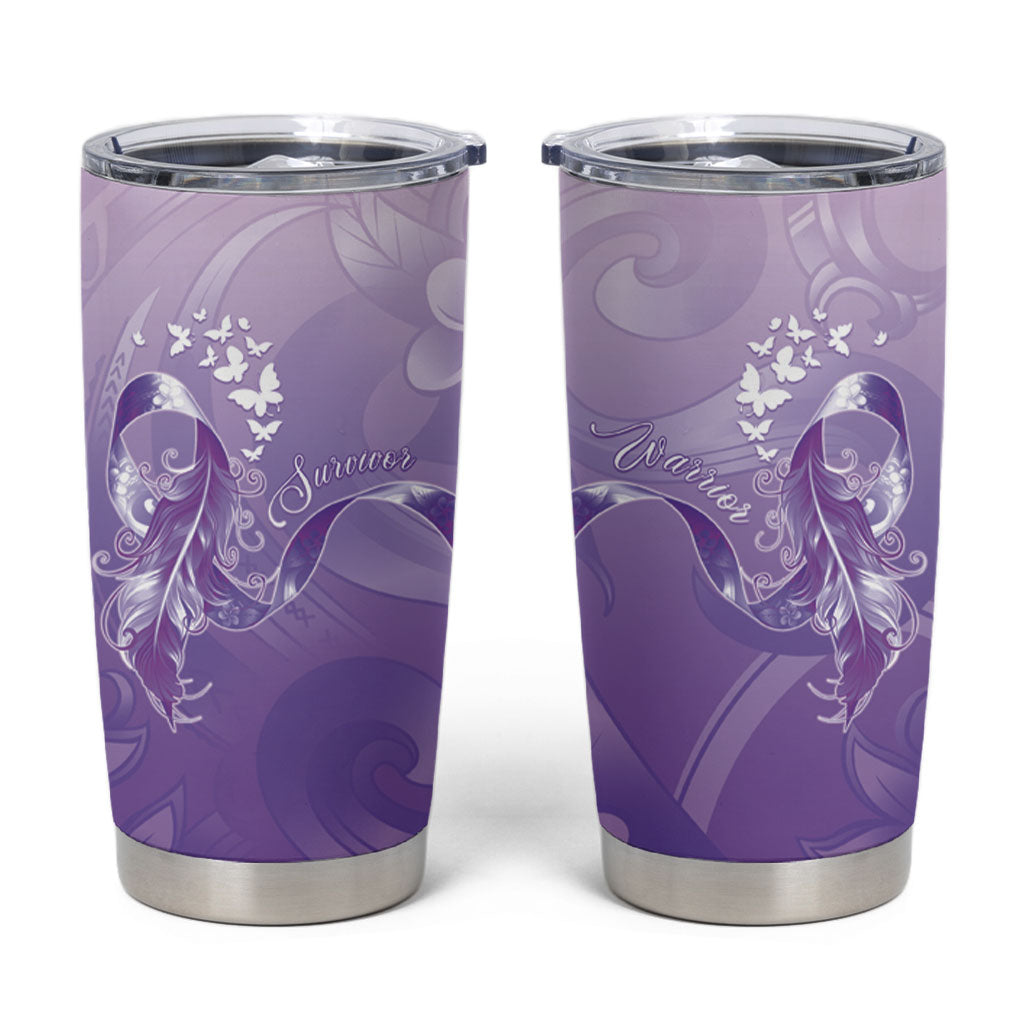 Lupus Awareness Month Tumbler Cup Polynesian Style LT05 Lilac - Polynesian Pride