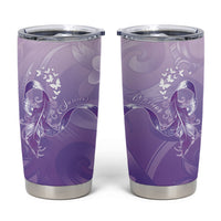 Lupus Awareness Month Tumbler Cup Polynesian Style LT05 Lilac - Polynesian Pride