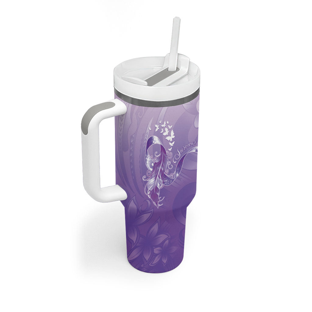 Lupus Awareness Month Tumbler With Handle Polynesian Style LT05 - Polynesian Pride