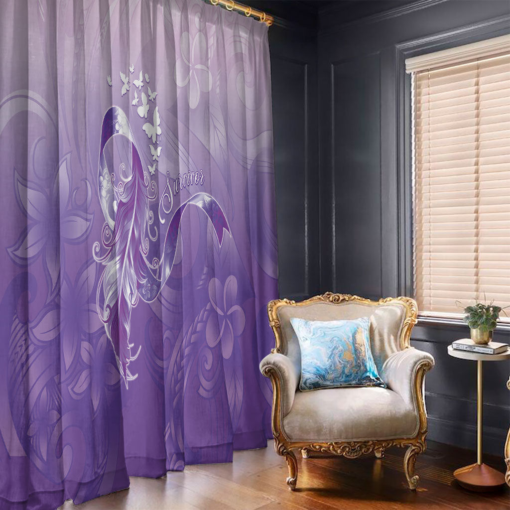 Lupus Awareness Month Window Curtain Polynesian Style LT05 - Polynesian Pride