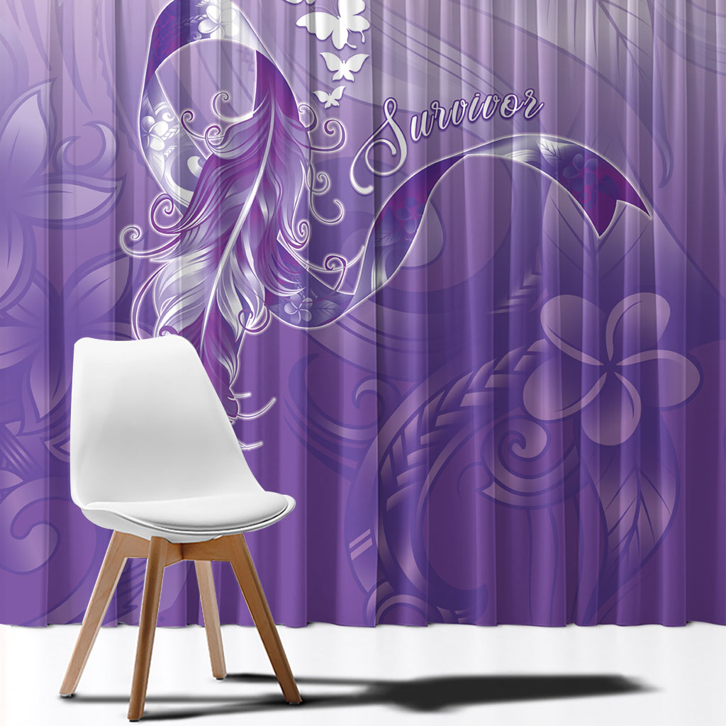 Lupus Awareness Month Window Curtain Polynesian Style LT05 - Polynesian Pride