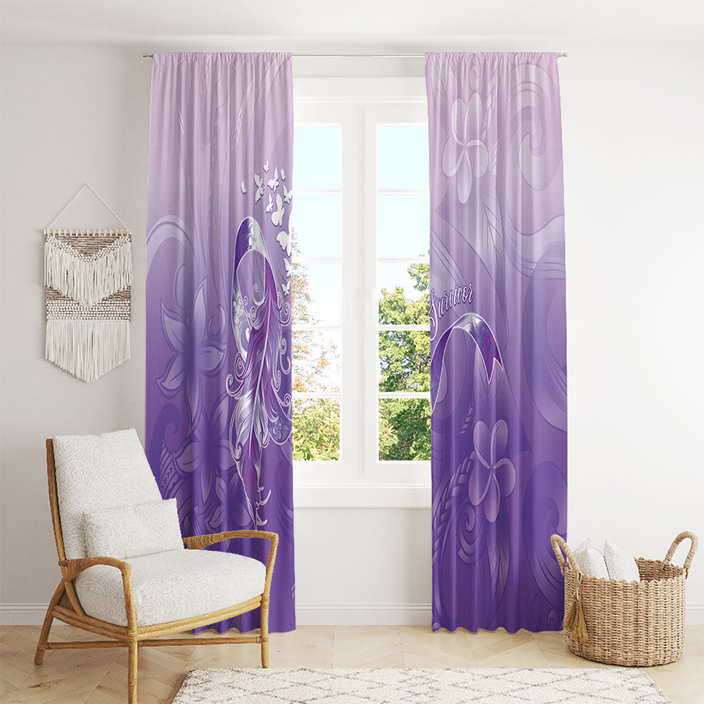 Lupus Awareness Month Window Curtain Polynesian Style LT05 - Polynesian Pride