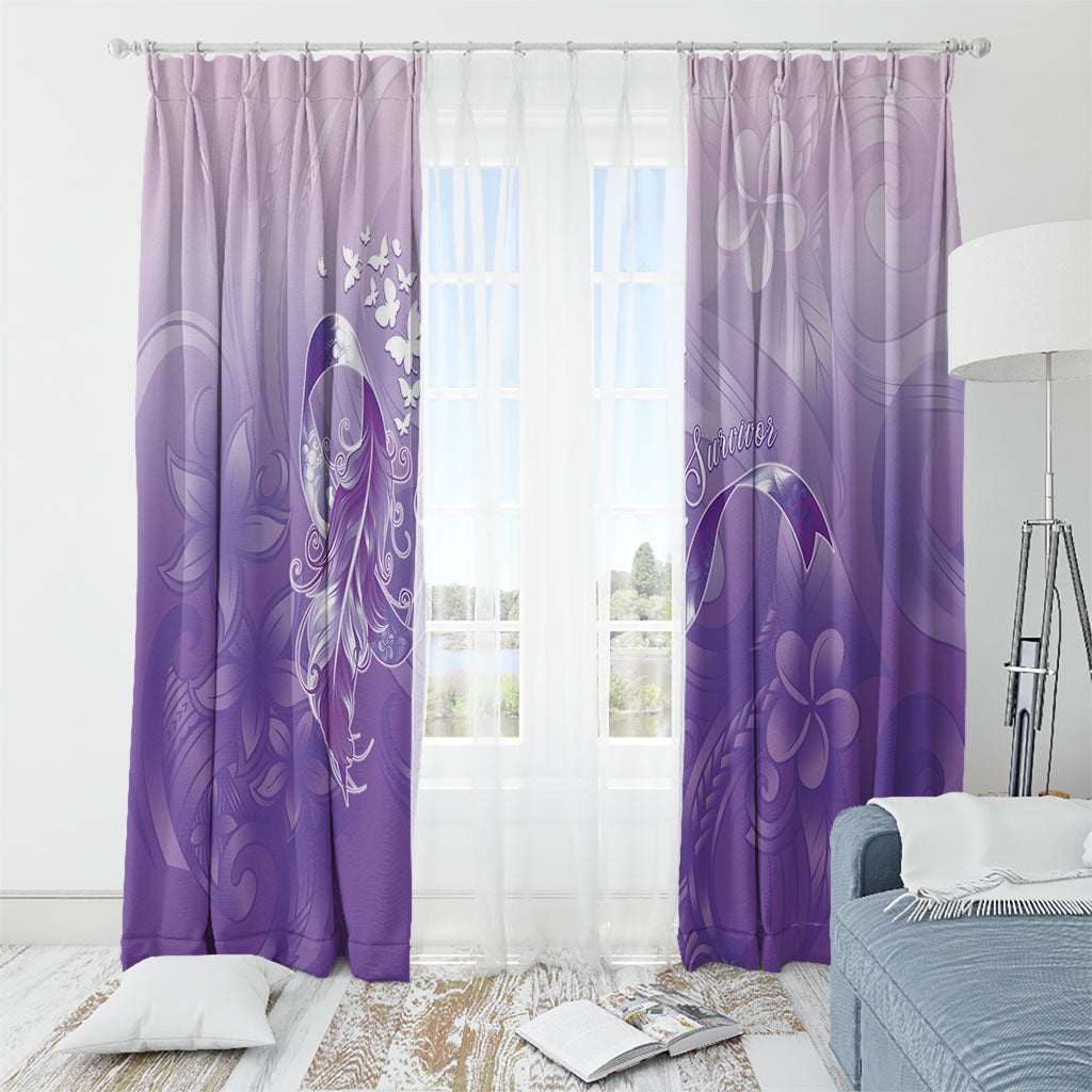 Lupus Awareness Month Window Curtain Polynesian Style LT05 - Polynesian Pride