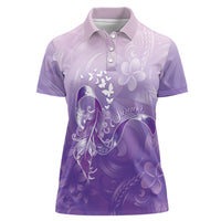 Lupus Awareness Month Women Polo Shirt Polynesian Style LT05 Female Lilac - Polynesian Pride