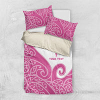 Personalised New Zealand Nurse Bedding Set Maori Koru Pink Version LT05 US Twin 172cm x 218cm Pink - Polynesian Pride