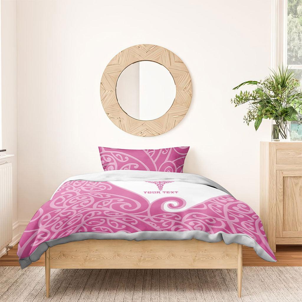 Personalised New Zealand Nurse Bedding Set Maori Koru Pink Version LT05 - Polynesian Pride