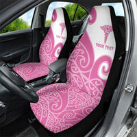 Personalised New Zealand Nurse Car Seat Cover Maori Koru Pink Version LT05 - Polynesian Pride