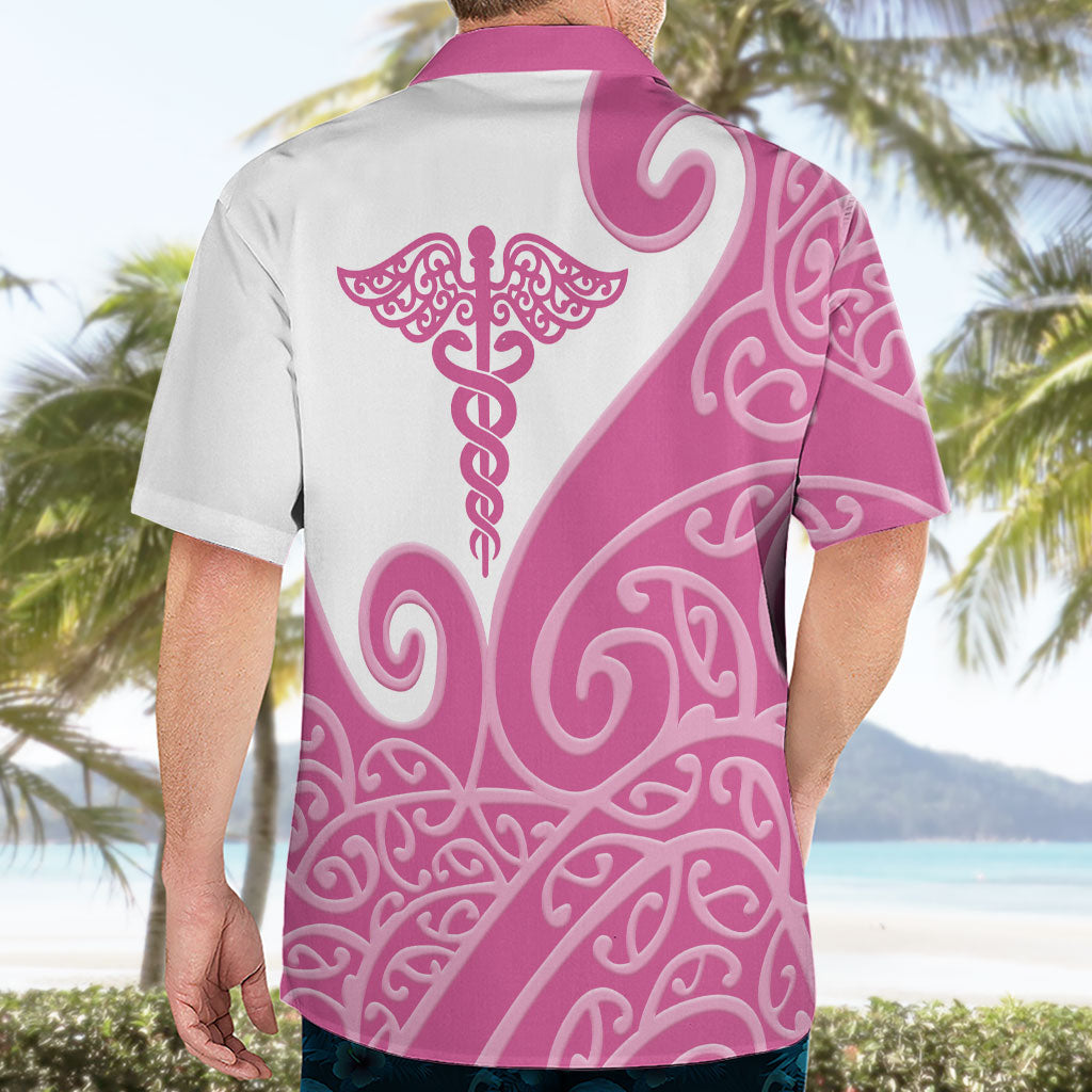 Personalised New Zealand Nurse Hawaiian Shirt Maori Koru Pink Version LT05 - Polynesian Pride