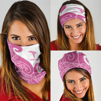 Personalised New Zealand Nurse Neck Gaiter Maori Koru Pink Version LT05 - Polynesian Pride