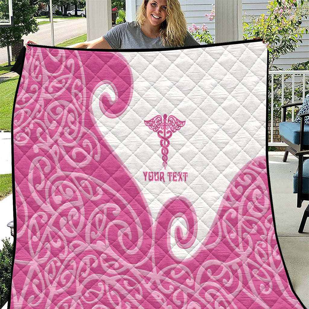 Personalised New Zealand Nurse Quilt Maori Koru Pink Version LT05 Pink - Polynesian Pride