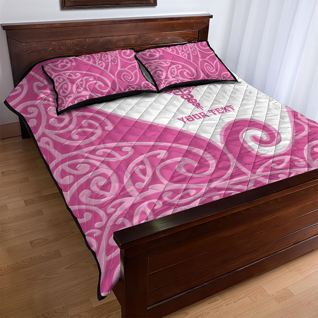 Personalised New Zealand Nurse Quilt Bed Set Maori Koru Pink Version LT05 - Polynesian Pride