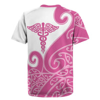 Personalised New Zealand Nurse Rugby Jersey Maori Koru Pink Version LT05 - Polynesian Pride