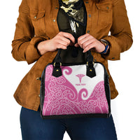 Personalised New Zealand Nurse Shoulder Handbag Maori Koru Pink Version LT05 - Polynesian Pride