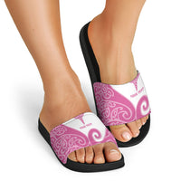 Personalised New Zealand Nurse Slide Sandals Maori Koru Pink Version LT05 - Polynesian Pride