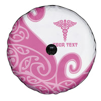 Personalised New Zealand Nurse Spare Tire Cover Maori Koru Pink Version LT05 - Polynesian Pride