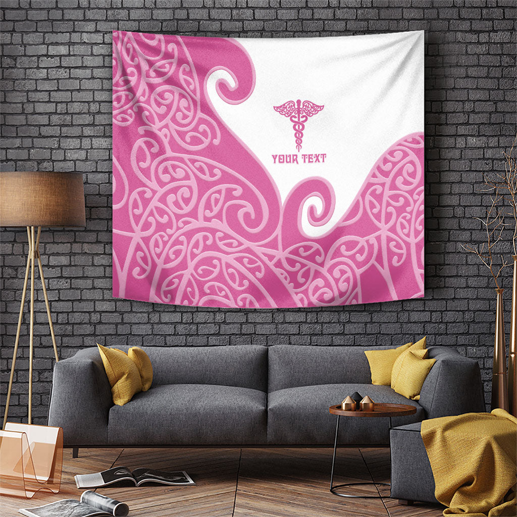 Personalised New Zealand Nurse Tapestry Maori Koru Pink Version LT05 Pink - Polynesian Pride