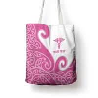 Personalised New Zealand Nurse Tote Bag Maori Koru Pink Version LT05 - Polynesian Pride