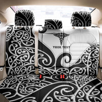 Personalised New Zealand Nurse Back Car Seat Cover Maori Koru Black Version LT05 - Polynesian Pride