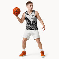 Personalised New Zealand Nurse Basketball Jersey Maori Koru Black Version LT05 - Polynesian Pride