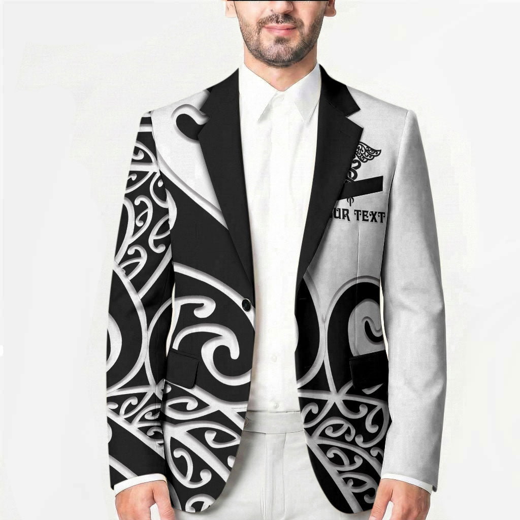 Personalised New Zealand Nurse Blazer Maori Koru Black Version LT05 - Polynesian Pride