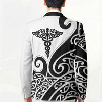 Personalised New Zealand Nurse Blazer Maori Koru Black Version LT05 - Polynesian Pride