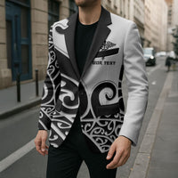 Personalised New Zealand Nurse Blazer Maori Koru Black Version LT05 - Polynesian Pride