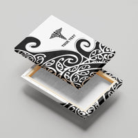 Personalised New Zealand Nurse Canvas Wall Art Maori Koru Black Version LT05 - Polynesian Pride
