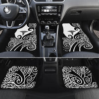 New Zealand Nurse Car Mats Maori Koru Black Version LT05 Set 4pcs Black - Polynesian Pride