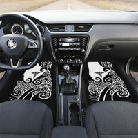 New Zealand Nurse Car Mats Maori Koru Black Version LT05 Set 2pcs - Front Black - Polynesian Pride