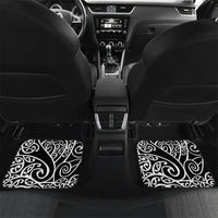 New Zealand Nurse Car Mats Maori Koru Black Version LT05 Set 2pcs - Back Black - Polynesian Pride