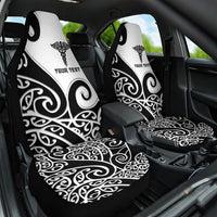 Personalised New Zealand Nurse Car Seat Cover Maori Koru Black Version LT05 One Size Black - Polynesian Pride