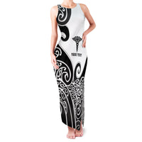 Personalised New Zealand Nurse Family Matching Tank Maxi Dress and Hawaiian Shirt Maori Koru Black Version