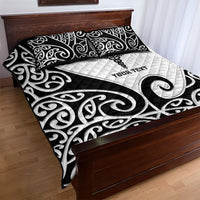 Personalised New Zealand Nurse Quilt Bed Set Maori Koru Black Version LT05 - Polynesian Pride