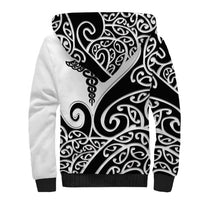 Personalised New Zealand Nurse Sherpa Hoodie Maori Koru Black Version LT05 - Polynesian Pride