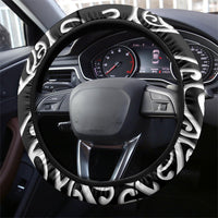 New Zealand Nurse Steering Wheel Cover Maori Koru Black Version LT05 - Polynesian Pride