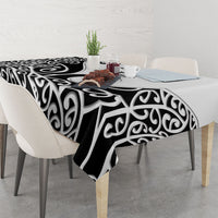 Personalised New Zealand Nurse Tablecloth Maori Koru Black Version LT05 - Polynesian Pride