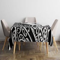 Personalised New Zealand Nurse Tablecloth Maori Koru Black Version LT05 - Polynesian Pride