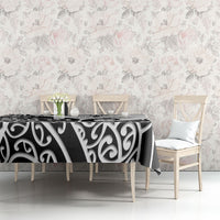 Personalised New Zealand Nurse Tablecloth Maori Koru Black Version LT05 - Polynesian Pride