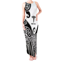 Personalised New Zealand Nurse Tank Maxi Dress Maori Koru Black Version LT05 Women Black - Polynesian Pride