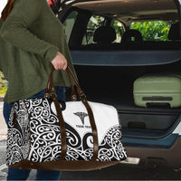 Personalised New Zealand Nurse Travel Bag Maori Koru Black Version LT05 - Polynesian Pride