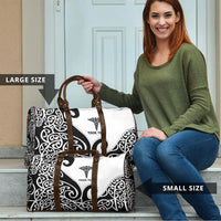 Personalised New Zealand Nurse Travel Bag Maori Koru Black Version LT05 - Polynesian Pride
