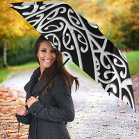 Personalised New Zealand Nurse Umbrella Maori Koru Black Version LT05 - Polynesian Pride