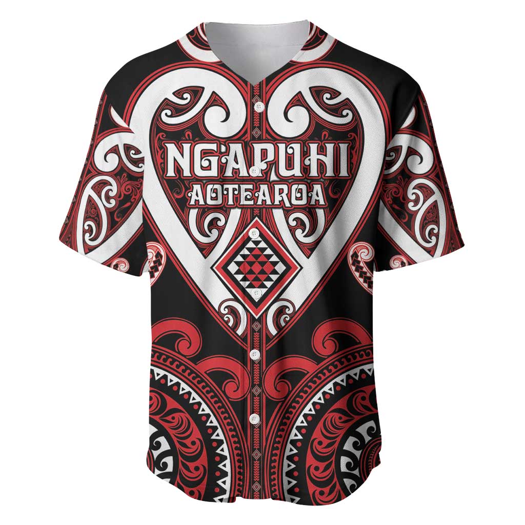 Custom Aotearoa Ngapuhi Baseball Jersey Maori Tribal Pattern
