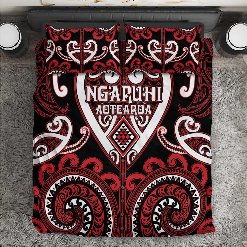 Aotearoa Ngapuhi Bedding Set Maori Tribal Pattern
