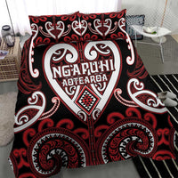 Aotearoa Ngapuhi Bedding Set Maori Tribal Pattern