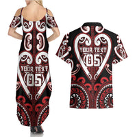Custom Aotearoa Ngapuhi Couples Matching Summer Maxi Dress and Hawaiian Shirt Maori Tribal Pattern LT05 - Polynesian Pride