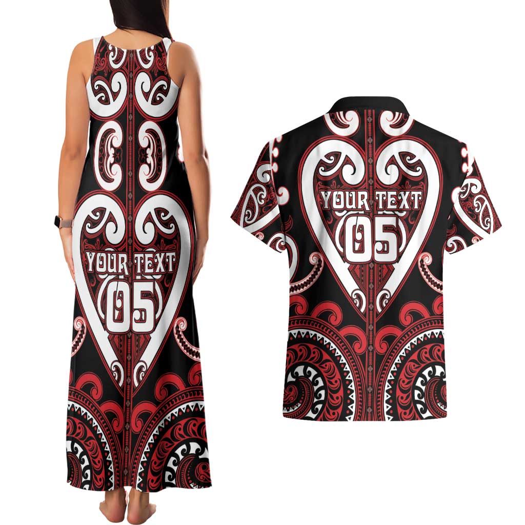 Custom Aotearoa Ngapuhi Couples Matching Tank Maxi Dress and Hawaiian Shirt Maori Tribal Pattern LT05 - Polynesian Pride