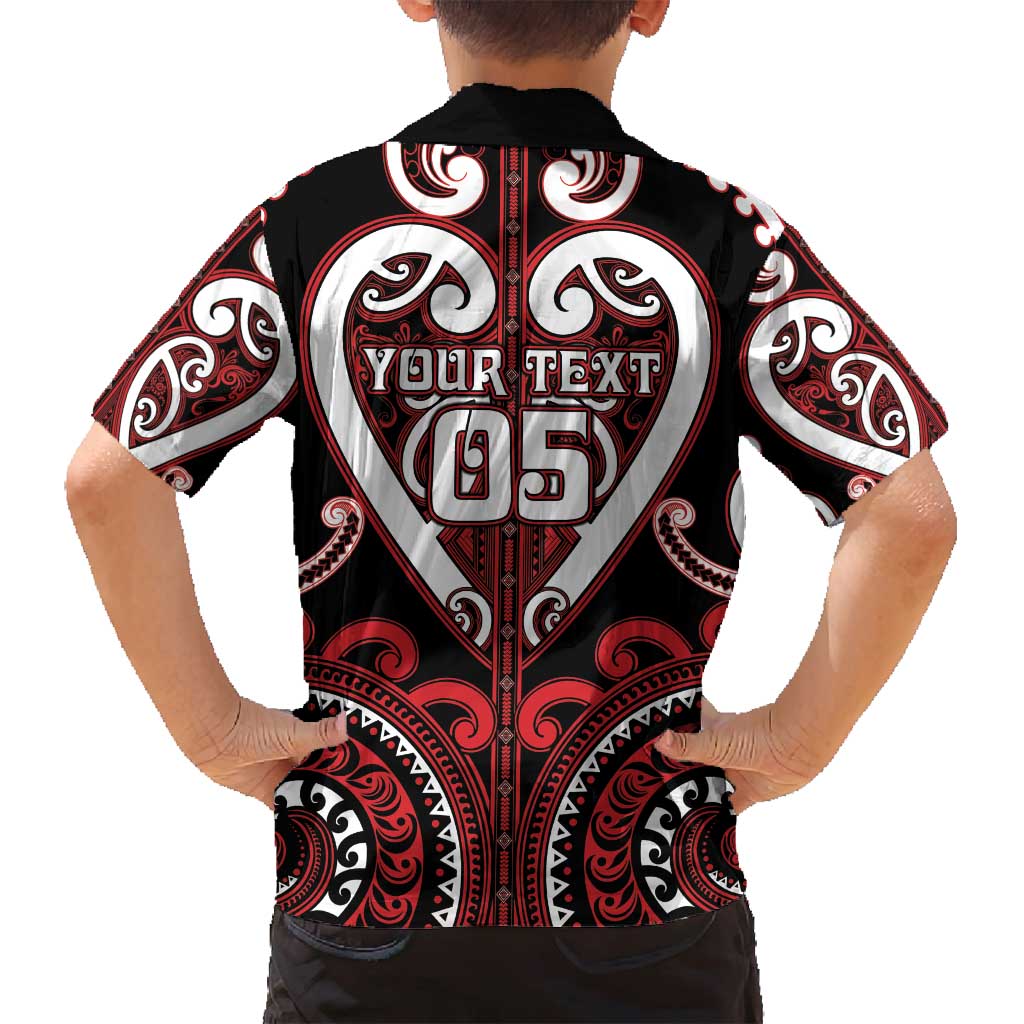Custom Aotearoa Ngapuhi Family Matching Off Shoulder Maxi Dress and Hawaiian Shirt Maori Tribal Pattern