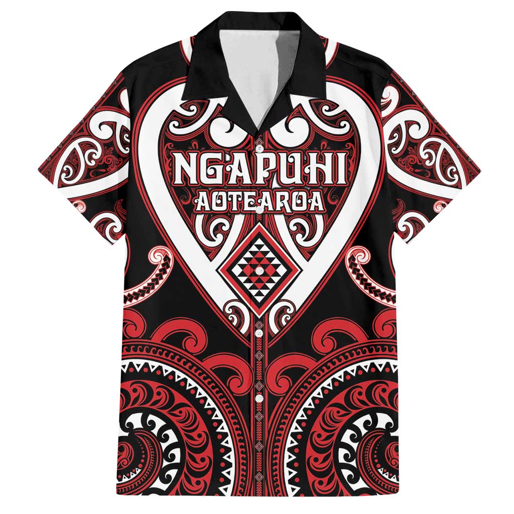 Custom Aotearoa Ngapuhi Family Matching Off Shoulder Maxi Dress and Hawaiian Shirt Maori Tribal Pattern
