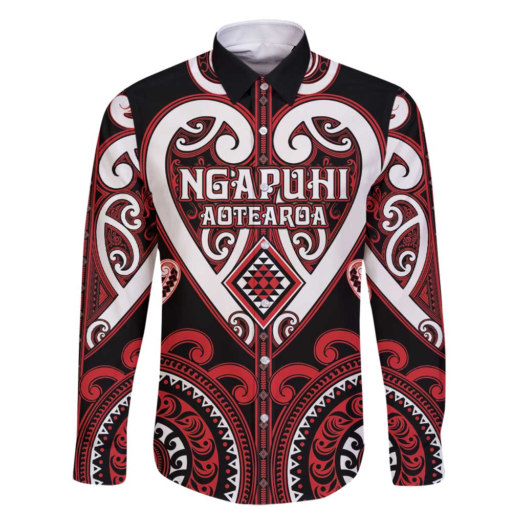 Custom Aotearoa Ngapuhi Family Matching Off Shoulder Maxi Dress and Hawaiian Shirt Maori Tribal Pattern